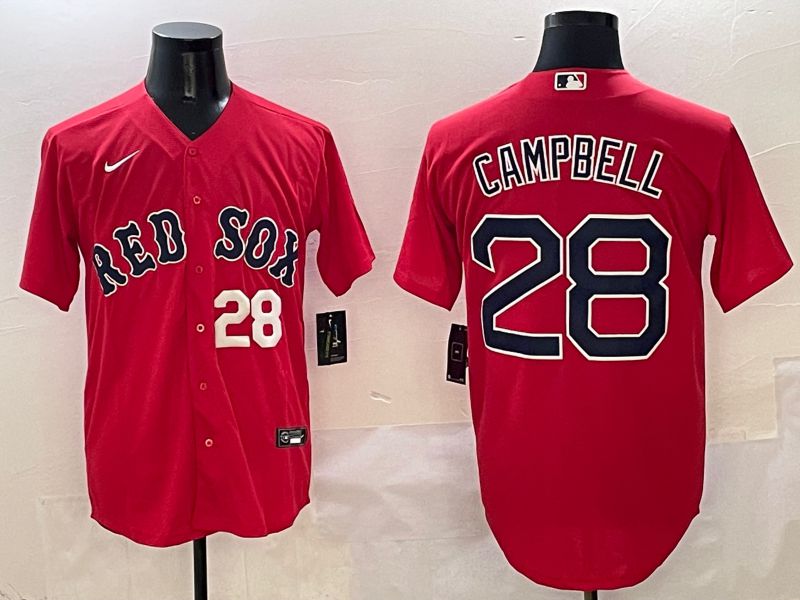 Men Boston Red Sox #28 Campbell Red Game 2025 Nike MLB Jersey style 1->boston red sox->MLB Jersey